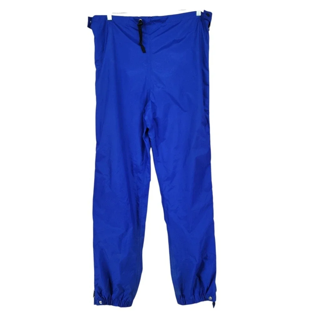 REI Rain Pants L Mens Blue Vintage 90s Full Zip Waterproof Hiking Gorpcore Nylon